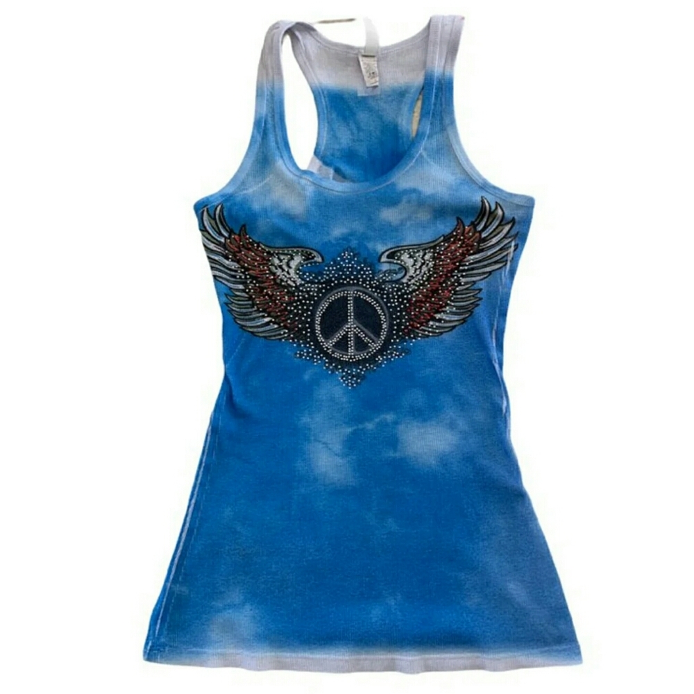 Miss Pinky large tie-dye tank top